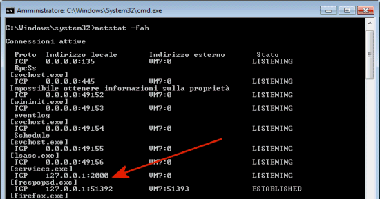 Che FreePOPs sia già in esecuzione, è confermato dalla presenza dei una piccola icona nell'area della traybar di Windows. È tutto pronto.