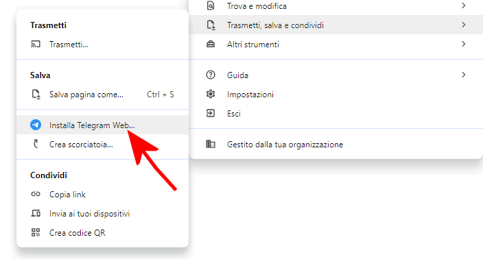 Come installare Telegram Web