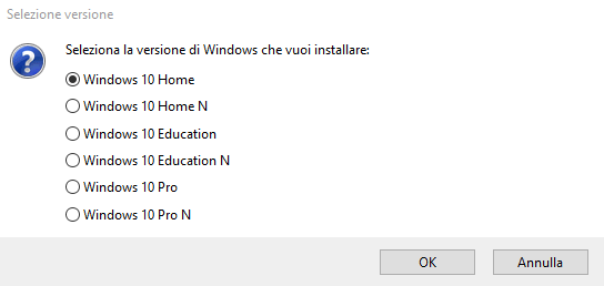 Scegliere edizione Windows con Windows To Go e Rufus