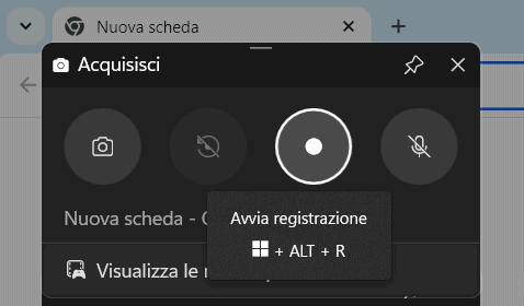 Registrazione schermo con Game bar Windows 11
