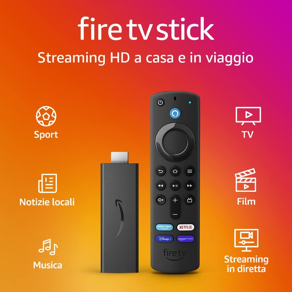 Fire TV Stick per TV con telecomando vocale Alexa in promo