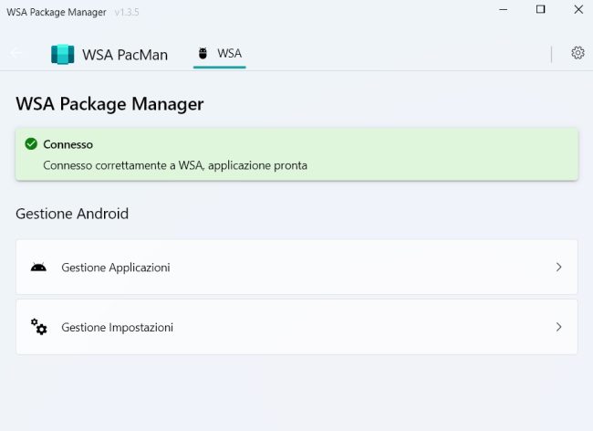 WSA Package Manager