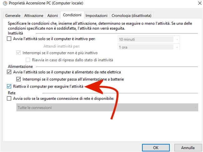 Come accendere il PC a un orario prestabilito