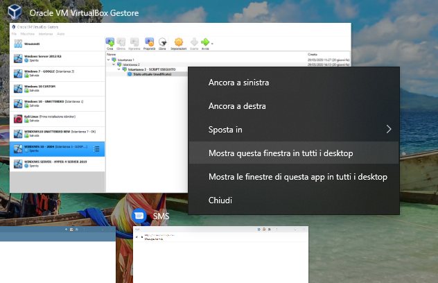 Windows 10 19H1 ha un Desktop virtuale per provare app e programmi