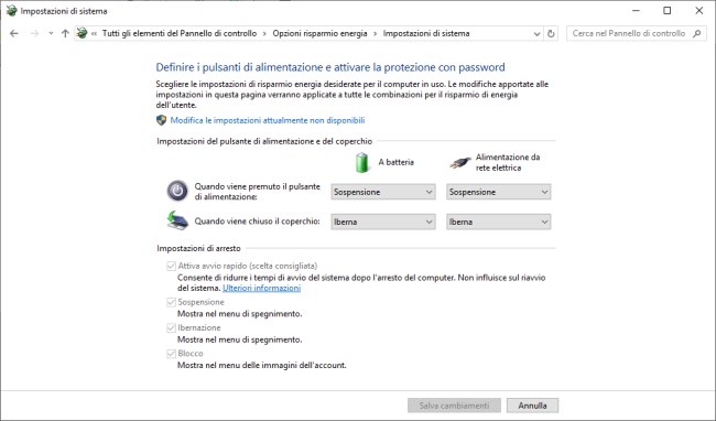 Usare il tasto che accende il PC per spegnere lo schermo 