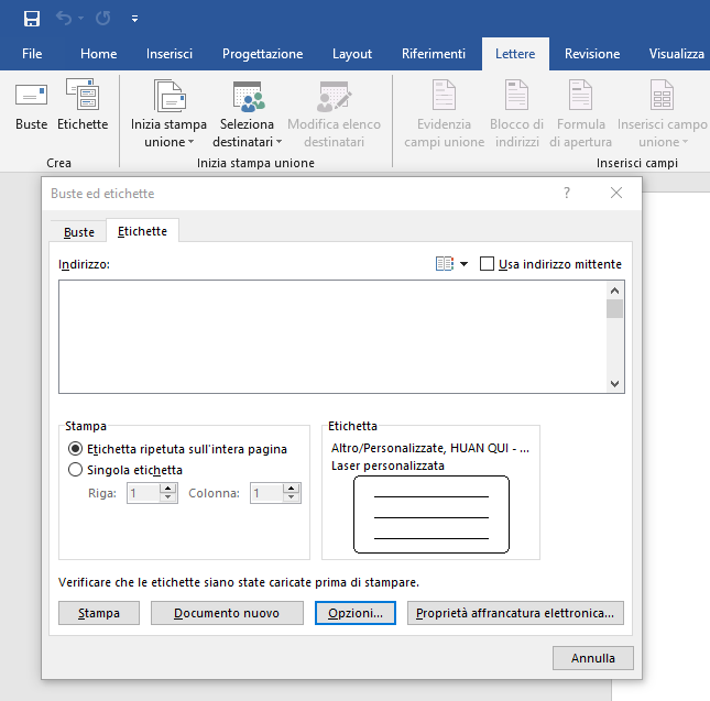 Come creare etichette con Word - Arti Grafiche Civerchia