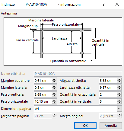 Come creare etichette con Word - Arti Grafiche Civerchia