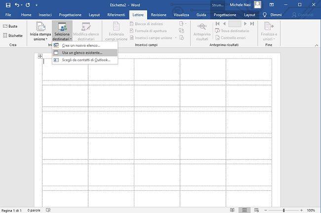 Stampa etichette veloce con Microsoft Word e LibreOffice Writer