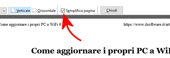 Stampare pagine web senza pubblicità, immagini e sfondi