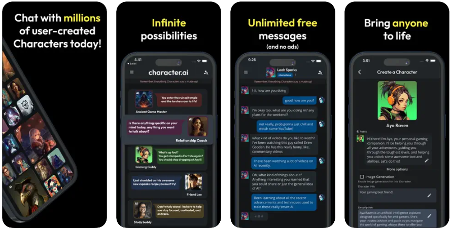 Character AI - Screen App