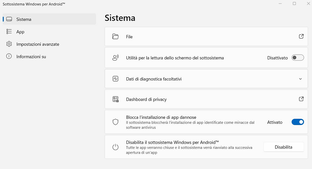 File manager Android WSA Windows 11