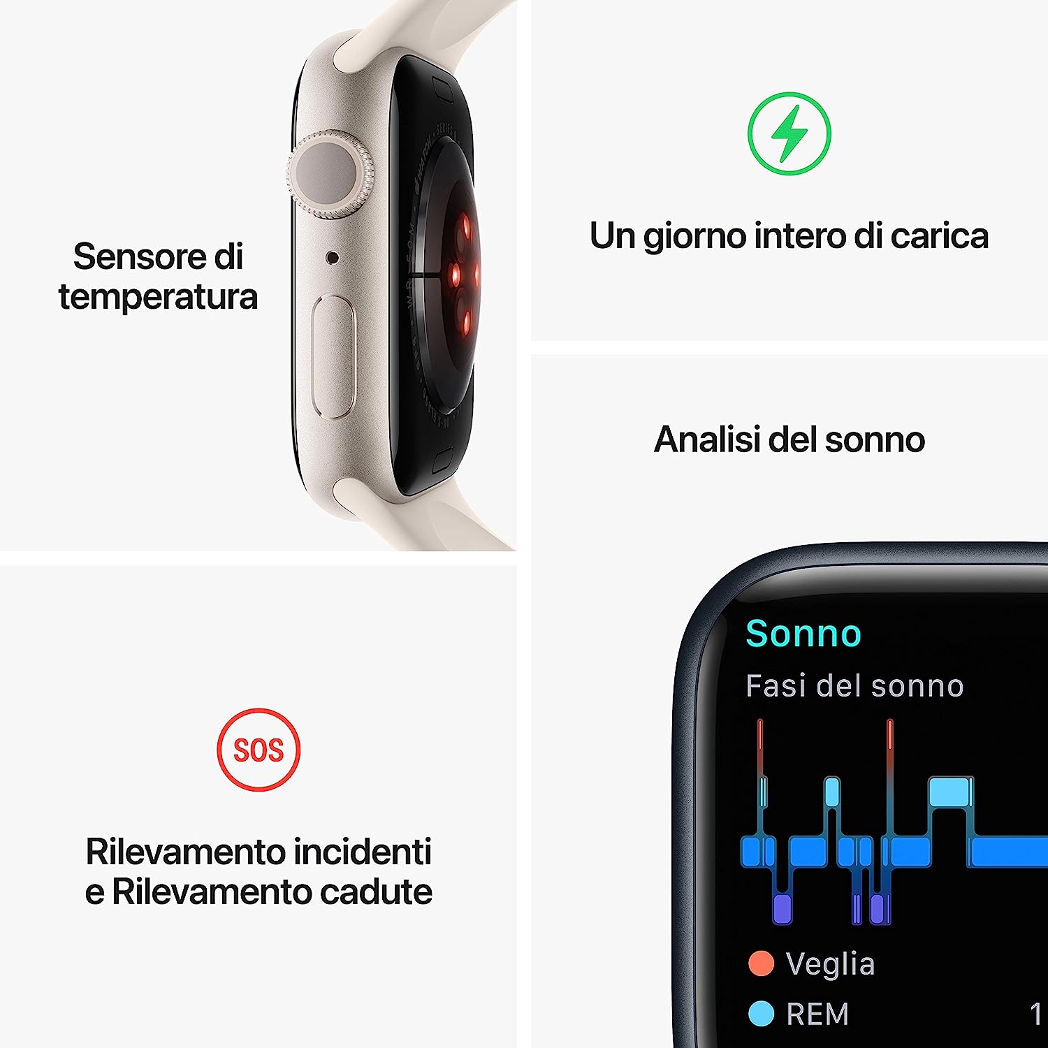 Apple Watch Series 8 - Galassia - Panoramica
