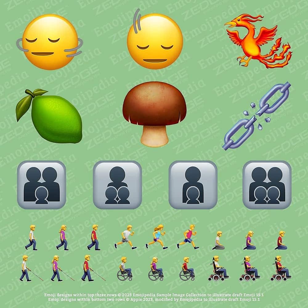 Emojipedia set emoji proposte versione 15.1