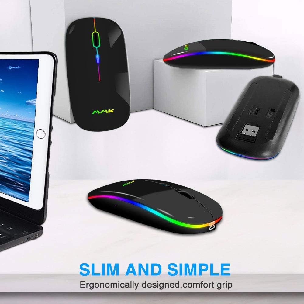 Mouse wireless con LED