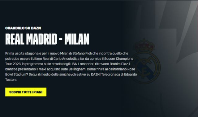 Real Madrid Milan DAZN