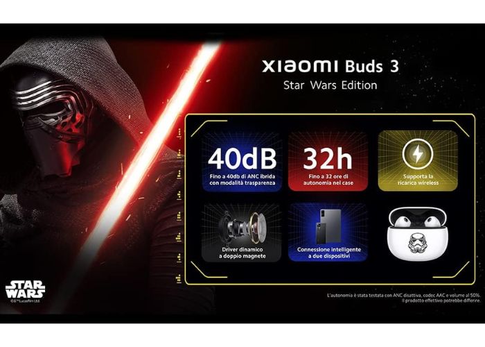 Xiaomi Buds 3 Star Wars cuffie wireless amazon offerta