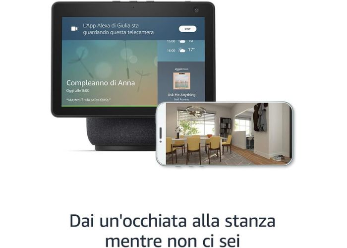 Amazon Echo Show 10 terza generazione Alexa telecamera offerta 