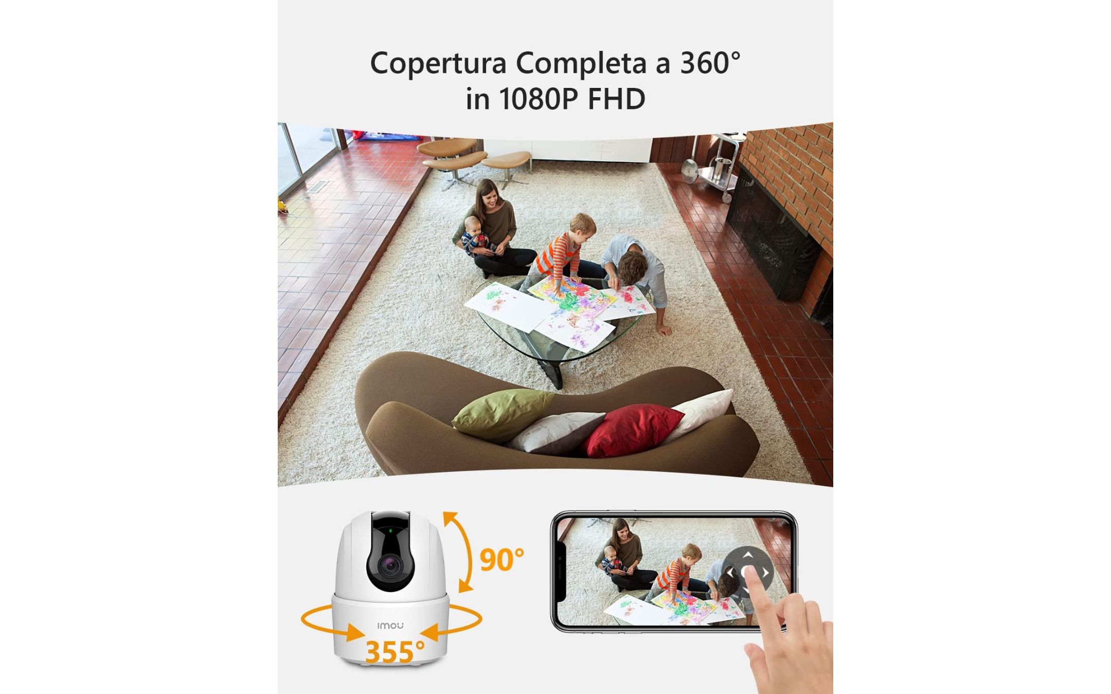Telecamera full HD 1080p Amazon 360° offerta 