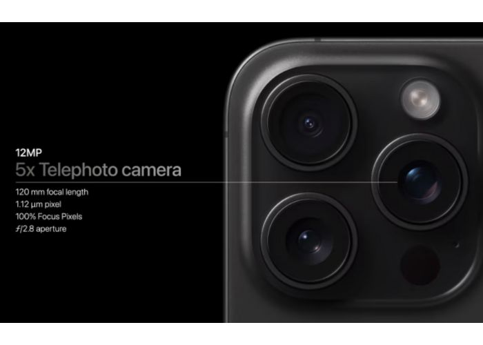 iPhone 15 Pro Max fotocamera 5x 120mm