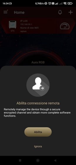 Connessione remota router Asus GT6
