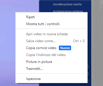 Copia cornice video YouTube