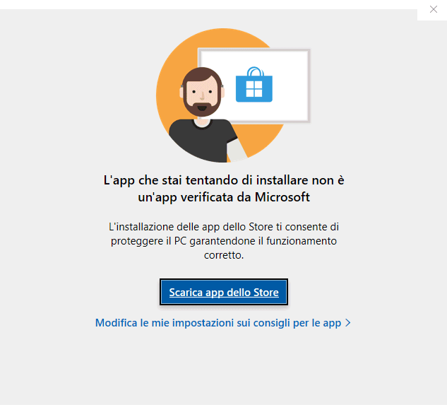 App verificata da Microsoft installazione