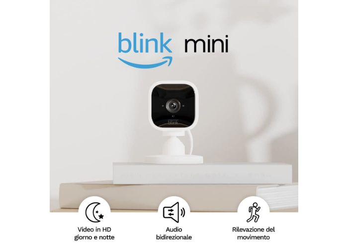 Telecamera di sicurezza Blink Mini al 43% di sconto, regalo Amazon