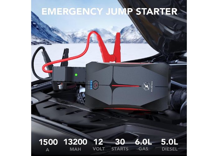 Avviatore Emergenza per Auto- 1500A 13200mAh Avviatore Portatile