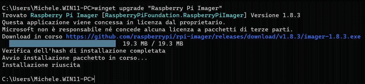 Aggiornare programmi prompt comandi Winget da Windows 10 e 11