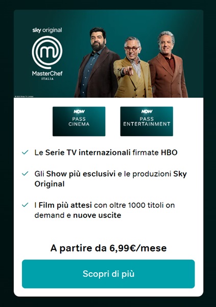 pass entertainment now 6,99 euro al mese