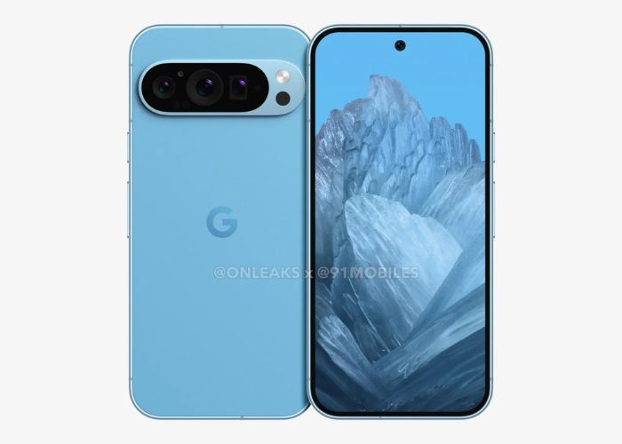 Google Pixel 9 Pro azzurro immagini render 2