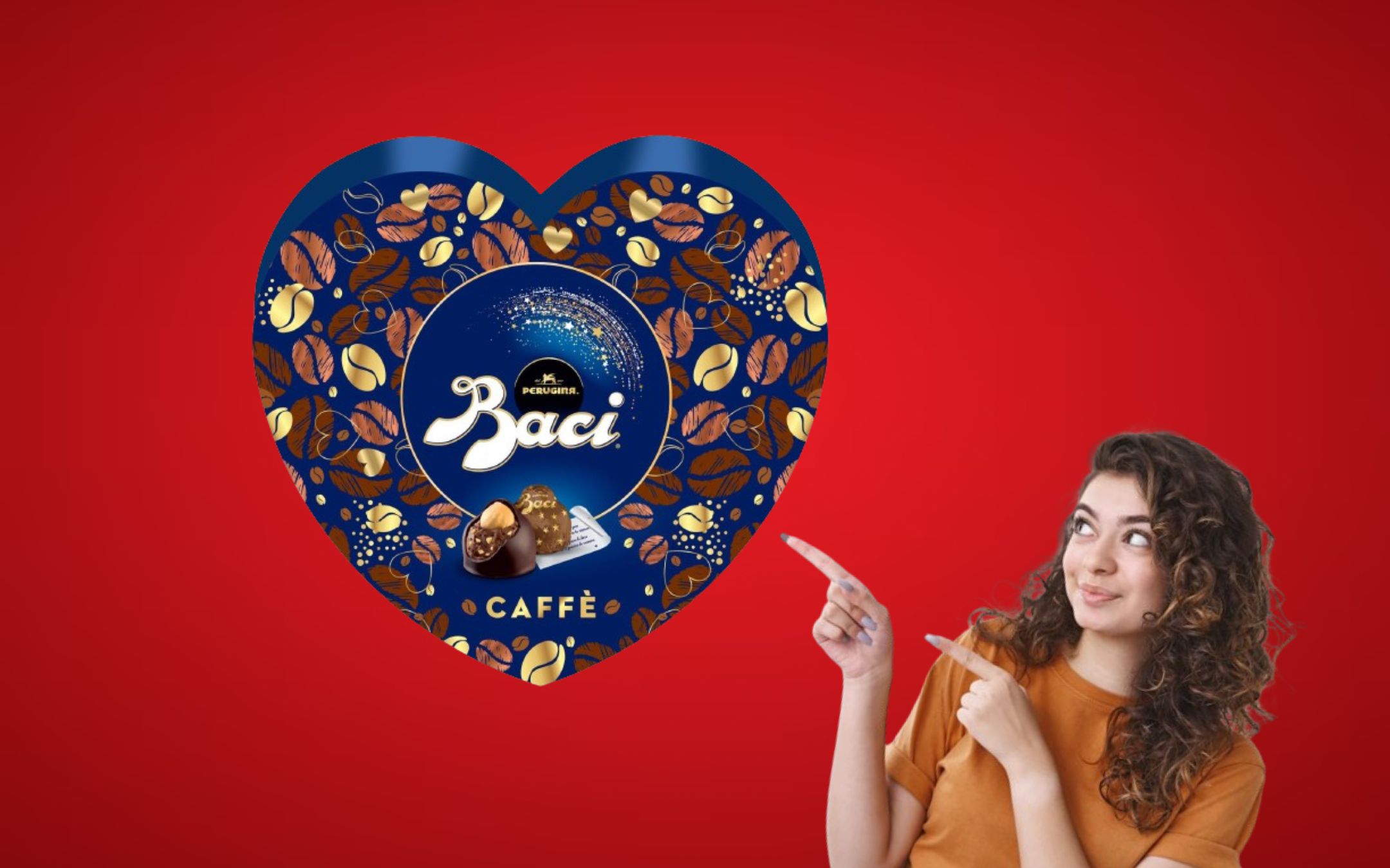 BACI PERUGINA Cioccolatini Fondenti ripieni al Gianduia Scatola Cuore San  Valentino 100g