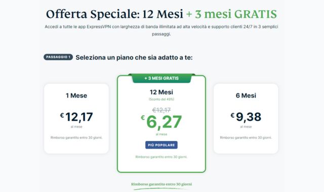 ExpressVPN offerta speciale 12 + 3 mesi