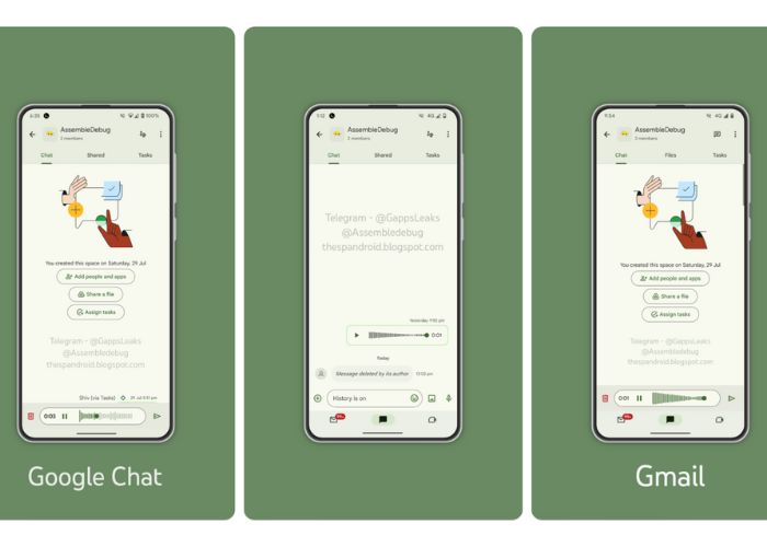 Google Chat Messaggi vocali Screenshots 