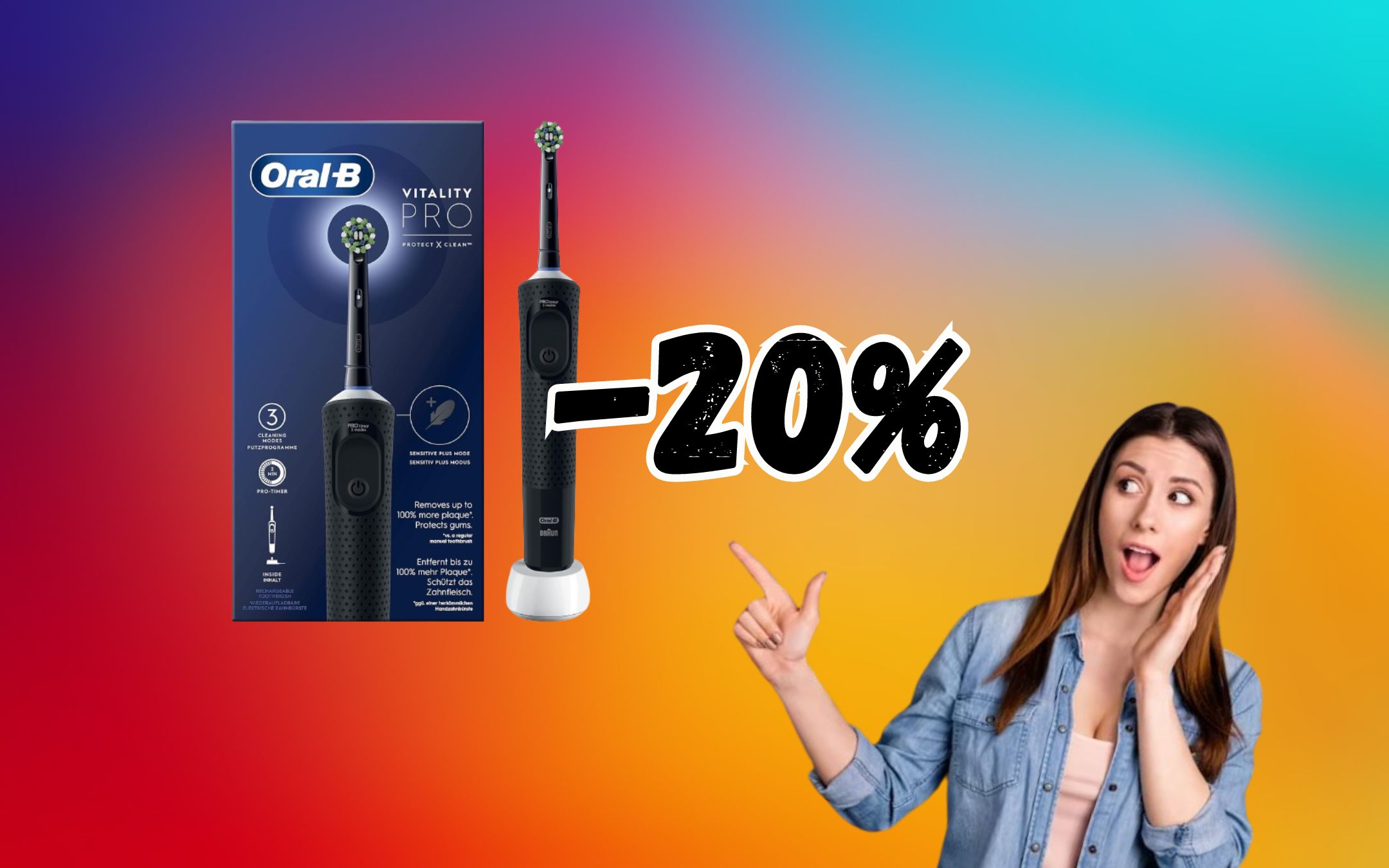 Spazzolino Elettrico Oral-B Vitality PRO ora in OFFERTA col 35% di sconto!