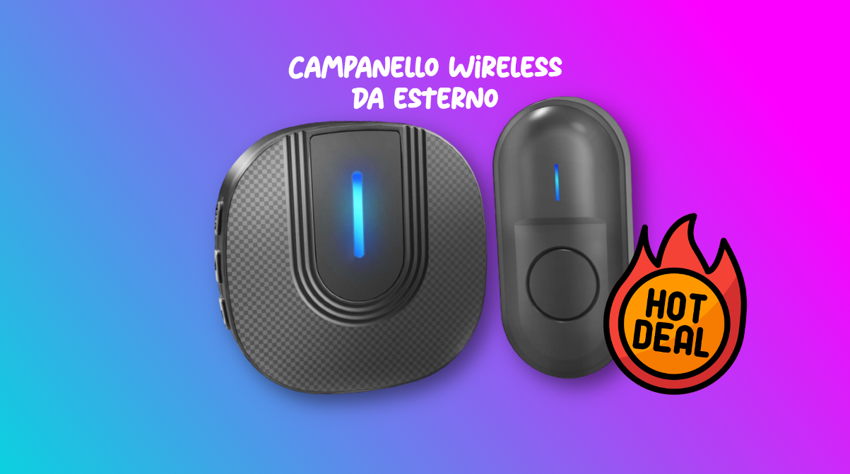 Solo 9,99€ per il campanello wireless da esterno (-33%)