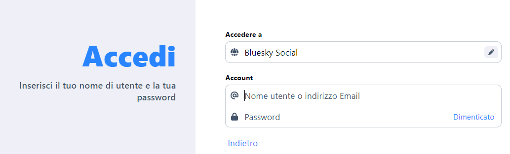 Accesso BlueSky Social PDS