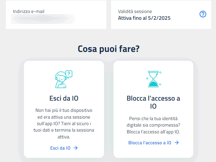 Durata sessione App IO