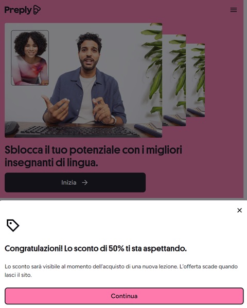 sconti prima lezione preply