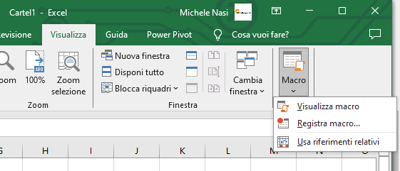 Controllo macro VBA in Excel