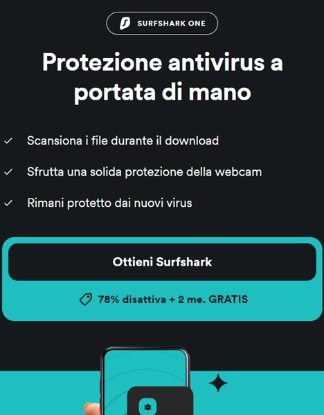 surfshark one protezione antivirus a portata di mano