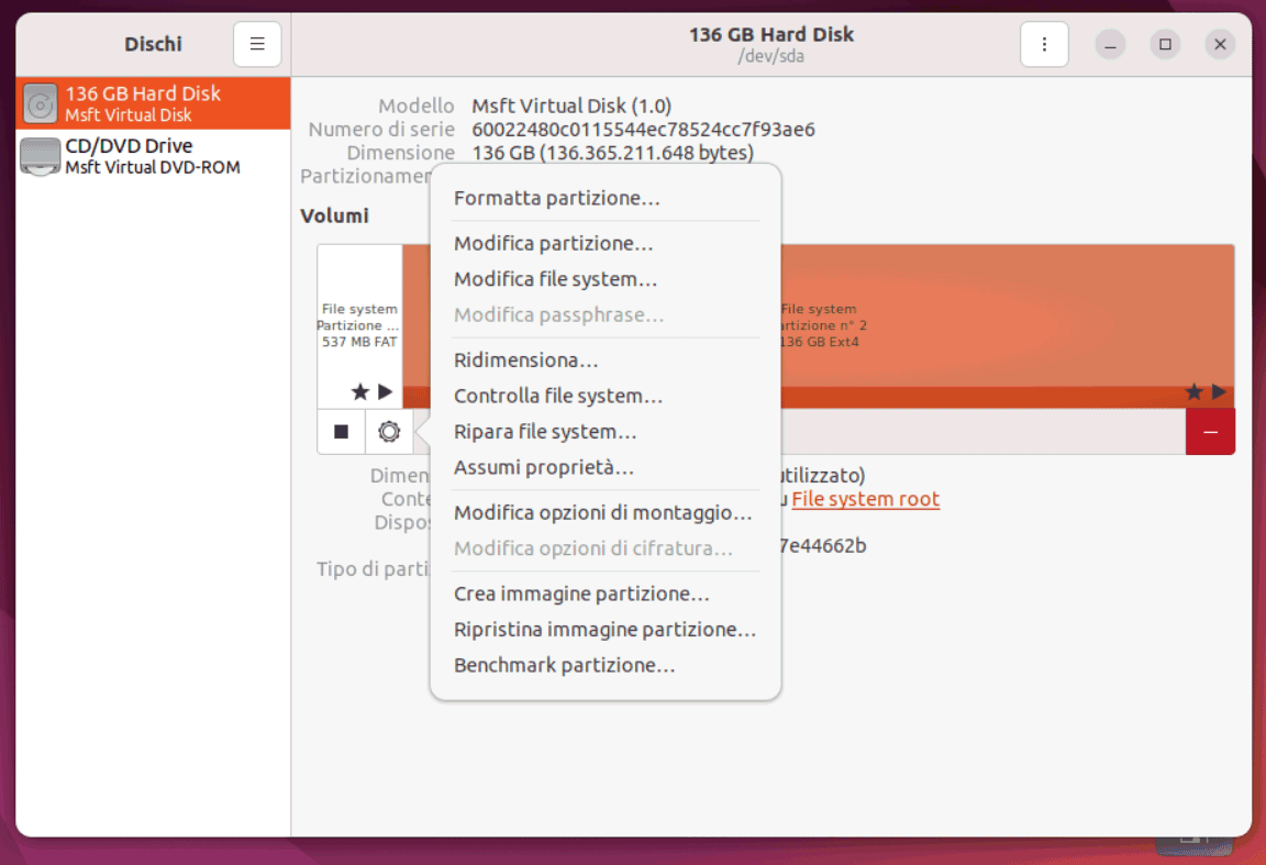 GNOME Disks Linux