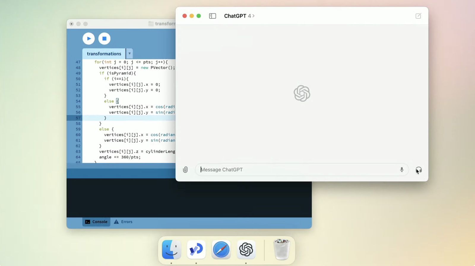 OpenAI app ChatGPT per Mac