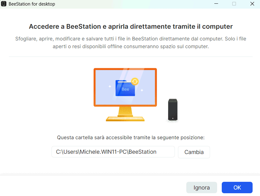 Applicazione BeeStation desktop