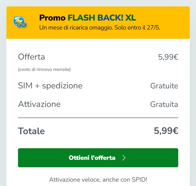 promo flash back xl very mobile