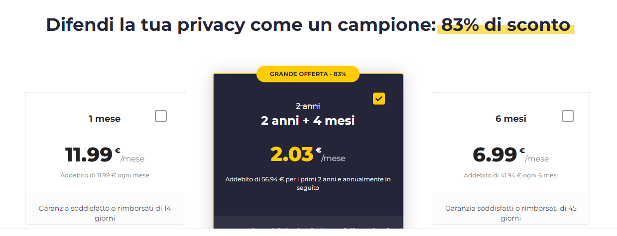 Privacy al sicuro