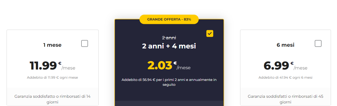 Super sconto con possibile rimborso