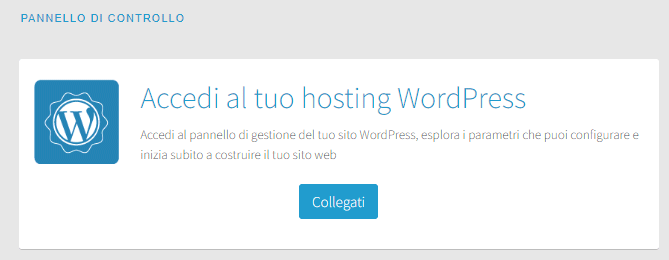 Autocomposizione sito WordPress hosting