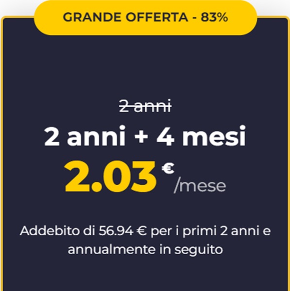 Offerta VPN con qualità/prezzo superiore