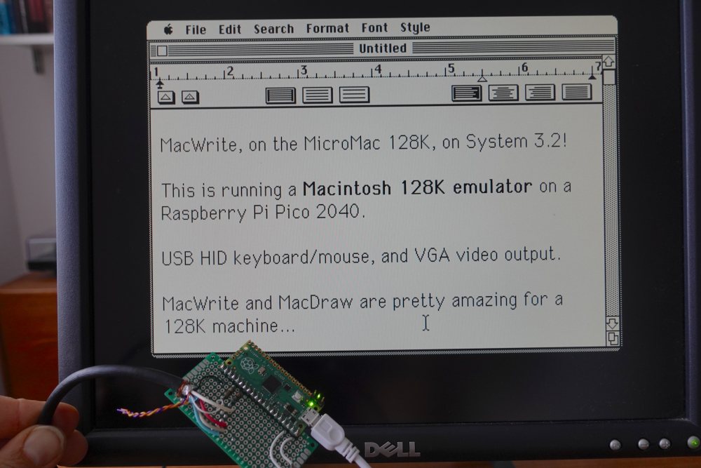 Emulare Macintosh 128K Raspberry